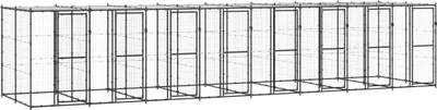 Productafbeelding van Hondenkennel met dak 19,36 m² staal