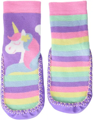 Produktbild von Playshoes Unisex Kinder Unicorn Slipper Shoes Hausschuh, Mehrfarbig, 24/25 EU