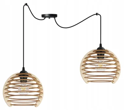 Produktbild von Hängelampe, Deckenleuchter, Holz, LED-Lampenschirm