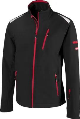Produktbild von Fortis Softshelljacke Herren PERFORMANCE 24 Gr. 3XL schwarz/rot
