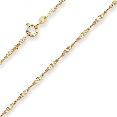 Produktbild von 1,8mm Singapurkette Collier Halskette aus 333 Gold Gelbgold 45cm