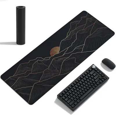 Produktbild von Mauspad, groß, Gaming-Design, waschbar, im japanischen Stil, für Laptop und Schreibtisch, große Mausunterlage für Büro und Zuhause mit rutschfestem Gummiboden (800 mm x 300 mm x 2 mm)