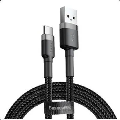 Produktbild von Baseus CATKLF-CG1, 2 m, USB A, USB C, Schwarz, Grau