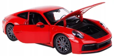 Obrázek produktu pro Welly, model Porsche 911 Carrera 4S, kovový, měřítko 1:24, červený