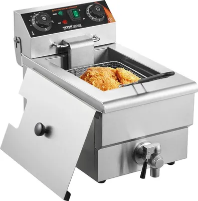 Obrázok produktu pre Komerčná elektrická fritéza 3000 W, 9 l, nerezová oceľ, upgrade 200 °C
