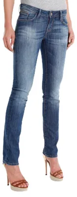 Zdjęcie produktu dla Mavi Damskie jeansy typu straight leg, model Olivia, rozmiar W25/L34, kolor niebieski (Dark Rome STR 19303)