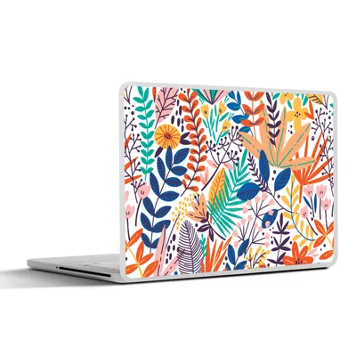 Produktbild von MuchoWow® Laptop Aufkleber Sticker Cover Sommer - Pflanzen - Blätter - Muster 31x22.5 cm - Laptop-Deko