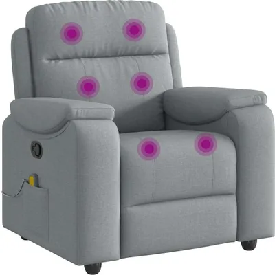 Produktbild von vidaXL Massagesessel Hellgrau Stoff