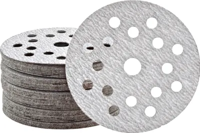 Produktbild von MioTools Shark Klett-Schleifscheiben, 125 mm, 17-Loch, f. Exzenterschleifer, Normalkorund (50 Stk.) K100