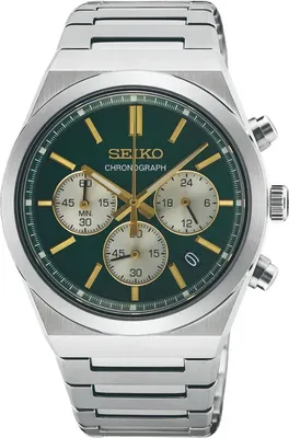 Seiko SSB461P1 Herrenuhr Chronograph Bicolor/Grün 1