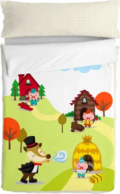 Produktbild von Bettbezug mit Füllung HappyFriday Mr Fox Piggys Bunt 105 x 200 cm