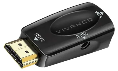 Produktbild von ViVanco™VNITADHDMIVGAK, HDMI, VGA, Männlich, Schwarz, 1 Stück(e)