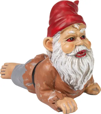 Immagine prodotto di BRUBAKER Gnomo da giardino Zombie - Gnomo spaventoso strisciante - Figura da giardino di Halloween divertente - Decorazione resistente alle intemperie per il giardino del campeggio - Decorazione da giardino horror per esterni - Alto 24 cm