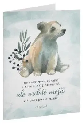 Zdjęcie produktu dla Kartka składana - Bo góry Miś - Szaron