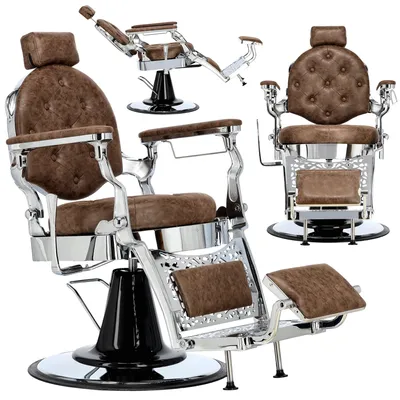 Immagine prodotto di Poltrona da barbiere parrucchiere idraulica girevole per il salone barbiere barber shop Logan Barberking