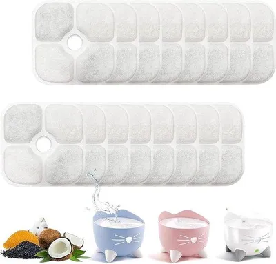 Obrázok produktu pre Náhradné filtre do filtra na vodu pre mačky, 16 ks