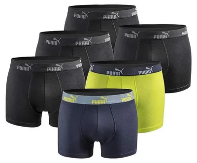 Produktbild von Puma Herren Boxershorts 6er-Pack - 701218254, Farbe:lime, Textil:M