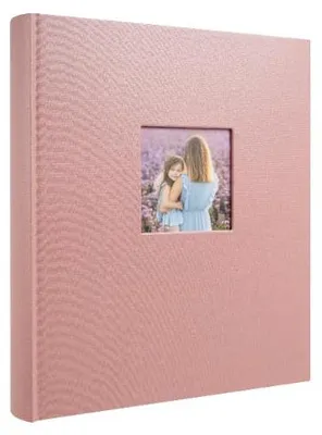 Zdjęcie produktu dla Album tradycyjny Ertom Belize L.Pink 50 kart 100 czarnych stron 33x30 cm