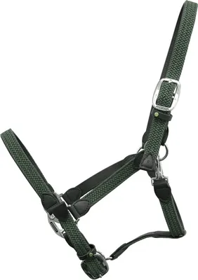 Immagine prodotto di Kentucky Horsewear Stallhalfter in nylon intrecciato Halfter Nylonhalfter verde oliva pieno