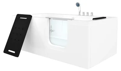 Produktbild von Seniorenwanne mit Tür S15-TH-R 85x160cm Thermostat-Armatur