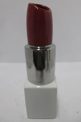 Produktbild von Gilde Vase, Milano, Keramik, rot, silberfarben, VE 2 Höhe: 30.00 cm Breite: 9.00 cm Tiefe: 9.00cm 32490