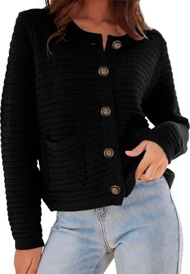 ASKSA Damen Strickjacke Weinrot L