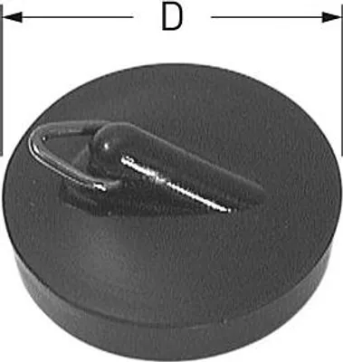 Produktbild von ASW Magnetstopfen Ø 45,5 mm, Stopfen Badewanne, Abflussstopfen, schwarz, Ablaufstopfen