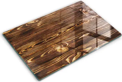 Produktbild von Abdeckung Glas - Küchenabdeckung - 80x52 cm - Abdeckplatte -Holzstruktur