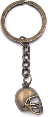 Produktbild von Onwomania Schlüsselanhänger Bronze Helm Football Metall Anhänger Charm