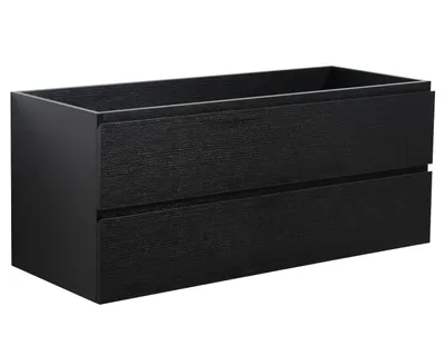 Produktbild von Waschbeckenunterschrank Angela 120cm - Schwarz Holz - Unterschrank Badmöbelset