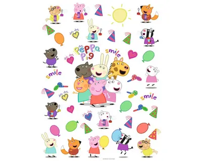Obrázek produktu pro Dětská samolepka Peppa Pig a kamarádí