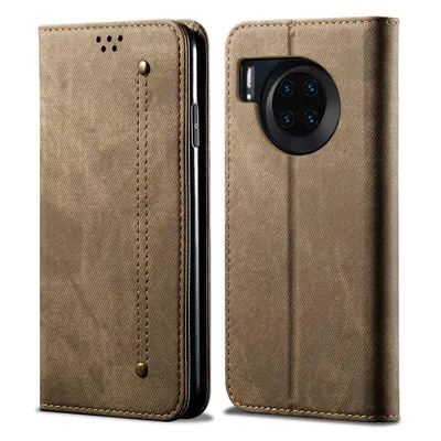 Obrázek produktu pro Huawei Mate 30 Pouzdro, Kožené Peněženkové Pouzdro s Magnetickým Uzavíráním a Pouzdro s Funkcí Stojánku pro Huawei Mate 30 Khaki