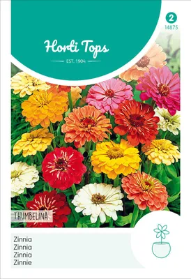 Produktbild von Zinnie Thumbelina Mischung | Blumensamen von Hortitops