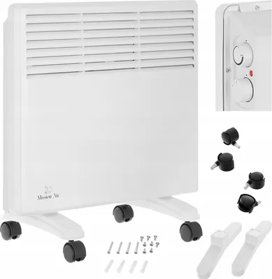 Produktbild von Konvektorheizung MIAMI 1000W, 42x46,5x9 cm, IP24, mit Thermostat, Wandmontage/mobil