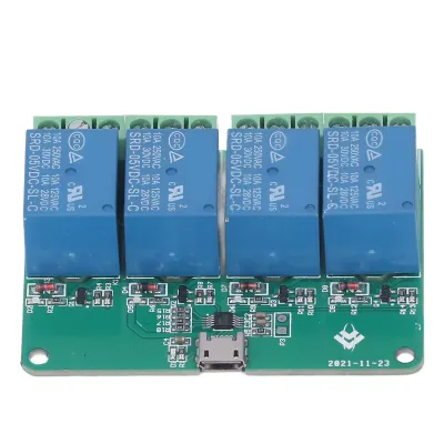 Zdjęcie produktu dla 4-kanałowy moduł przekaźnika, moduł przekaźnika 5 V, moduł przekaźnika, moduł przekaźnika USB, karta rozszerzeń przekaźnika, inteligentny przełącznik sterowania PC