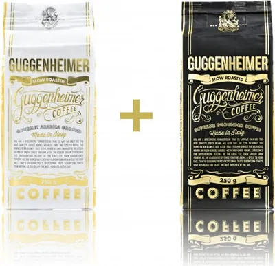 Produktbild von 1+1 Gemahlener Kaffee GUGGENHEIMER 2x250g | Gourmet Arabica, Supreme Blend | Extra langsam geröstet | geringe Bitterkeit | Am besten für Mokka und Esp