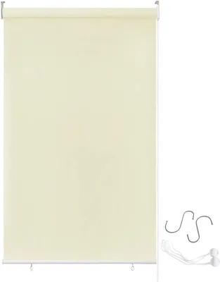 Produktbild von YUENFONG vonkajšia roleta balkónová vonkajšia roleta odolná proti poveternostným vplyvom 140 x 240 cm ochrana proti slnku balkónová roleta ochrana proti UV žiareniu, reflexná tepelná funkcia （béžová）