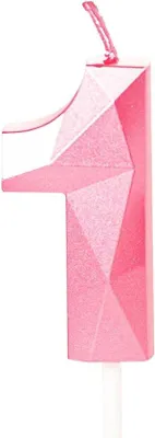 Productafbeelding van Famanu verjaardagskaars, nummer 1 - Roze