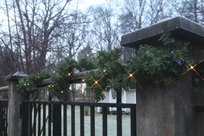 Produktbild von Best Season LED-Tannengirlande, beleuchtet, ca.2,5 m, 30 warm white LED, Batterie, Timer, outdoor, 612-05