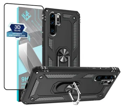 Produktbild von Armor Outdoor Handyhülle für Huawei P30 Pro Handy Panzer Case Schutzhülle mit 9H Displayglas Displayschutz Farbe: Schwarz