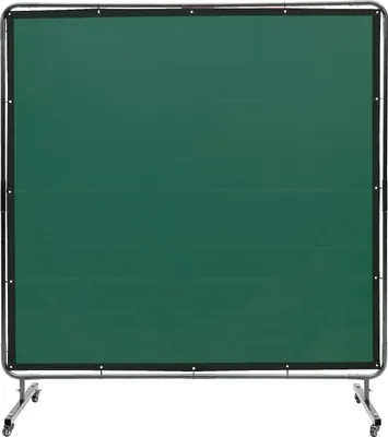 Produktbild von Schweißvorhang 1,8 x 1,8 m Schweißschutzvorhang aus Flammhemmendem Vinyl Schweißschutzwand mit 4 Schwenkrädern und einem 6-stufigen UV-Schutz Schweißerdecke Schweißschutz Grün