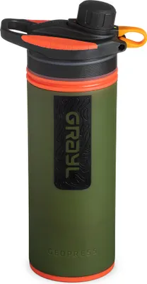 A studio shot of a water purifier bottle.