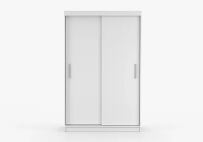Produktbild von Schwebetürenschrank Kleiderschrank Schrank 120 cm Weiß ohne Spiegel, 2-türig, Schlafzimmer IMOI X