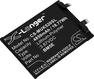 Produktbild von TECHTEK Akku Kompatibel mit [Redmi] 22011211C, 22021211RC, K50 Pro, für [Xiaomi] 22011211C, 22021211RC, Redmi K50 Pro Ersetzt BM5E