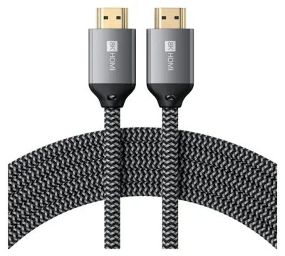 Productafbeelding van Satechi HDMI 2.1 Kabel Ultra HD Resolutie 8K/60Hz Gevlochten Nylon 2m - Grijs