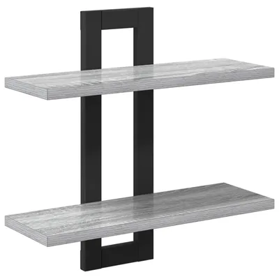 Produktbild von vidaXL Schweberegale Sonoma-Grau 40 x 15 x 40 cm Holzwerkstoff