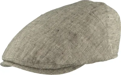 Leichte Sommer-Flatcap aus reinem Leinen von Hut-Breiter in schwarz
