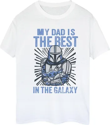 Produktbild von Star Wars - "Mandalorian Best Dad" T-Shirt für Damen BI46004 (S) (Weiß)