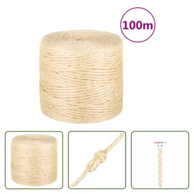 Zdjęcie produktu dla The Living Store Lina 100% sizal 4 mm 100 m