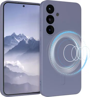 Produktbild von EAZY CASE - Silikonhülle magnetisch für Samsung Galaxy S25, Hülle Silikon, weich stoßfeste Magnet Handyhülle, Schutzhülle mit Kameraschutz, TPU Bumper in Blau
